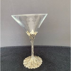 Grey Goose Martini Glass with Pewter Base